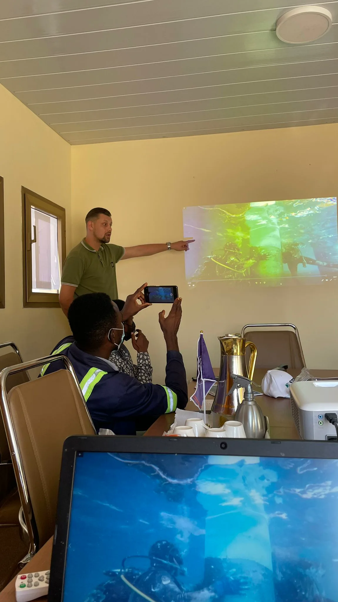 On-site corrosion training session